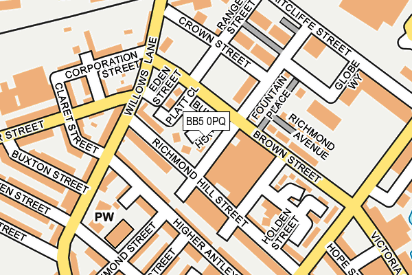 BB5 0PQ map - OS OpenMap – Local (Ordnance Survey) BB5 0PQ map - OS OpenMap – Local (Ordnance Survey)