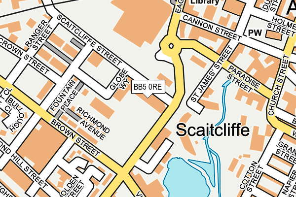 BB5 0RE map - OS OpenMap – Local (Ordnance Survey)