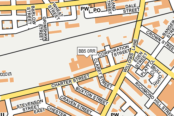 BB5 0RR map - OS OpenMap – Local (Ordnance Survey) BB5 0RR map - OS OpenMap – Local (Ordnance Survey)