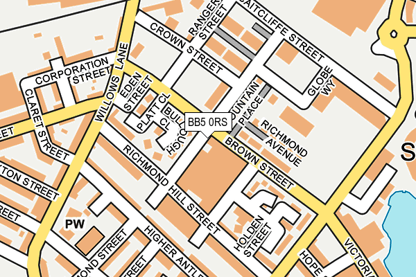 BB5 0RS map - OS OpenMap – Local (Ordnance Survey) BB5 0RS map - OS OpenMap – Local (Ordnance Survey)
