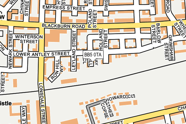 BB5 0TA map - OS OpenMap – Local (Ordnance Survey) BB5 0TA map - OS OpenMap – Local (Ordnance Survey)