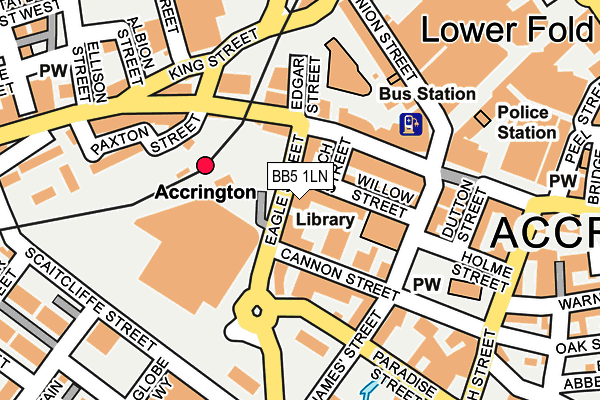BB5 1LN map - OS OpenMap – Local (Ordnance Survey) BB5 1LN map - OS OpenMap – Local (Ordnance Survey)