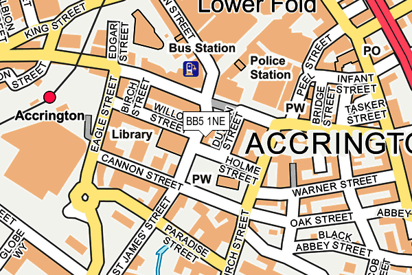 BB5 1NE map - OS OpenMap – Local (Ordnance Survey) BB5 1NE map - OS OpenMap – Local (Ordnance Survey)