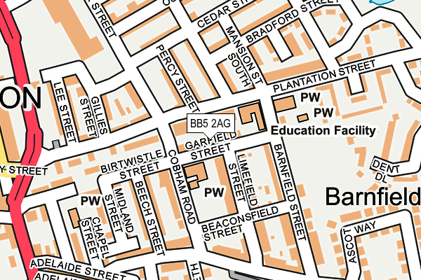 BB5 2AG map - OS OpenMap – Local (Ordnance Survey) BB5 2AG map - OS OpenMap – Local (Ordnance Survey)