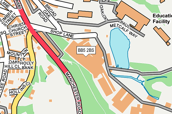 BB5 2BS map - OS OpenMap – Local (Ordnance Survey) BB5 2BS map - OS OpenMap – Local (Ordnance Survey)