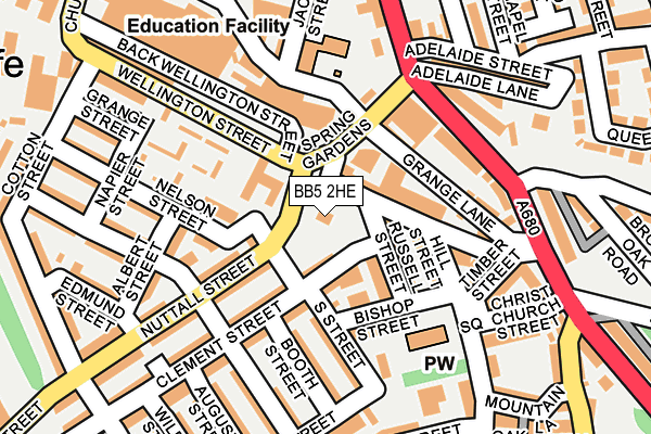 BB5 2HE map - OS OpenMap – Local (Ordnance Survey) BB5 2HE map - OS OpenMap – Local (Ordnance Survey)
