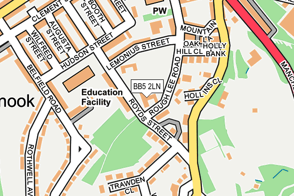 BB5 2LN map - OS OpenMap – Local (Ordnance Survey) BB5 2LN map - OS OpenMap – Local (Ordnance Survey)