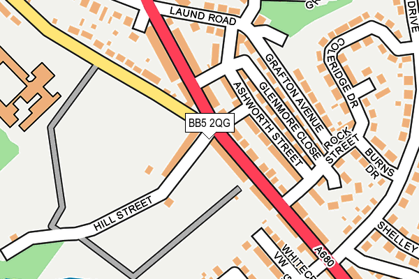 BB5 2QG map - OS OpenMap – Local (Ordnance Survey) BB5 2QG map - OS OpenMap – Local (Ordnance Survey)