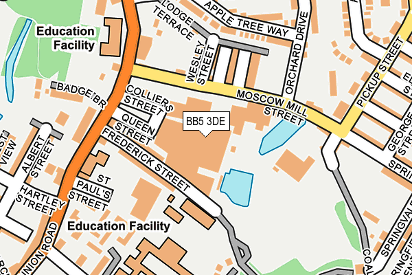 BB5 3DE map - OS OpenMap – Local (Ordnance Survey) BB5 3DE map - OS OpenMap – Local (Ordnance Survey)