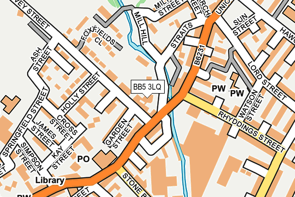BB5 3LQ map - OS OpenMap – Local (Ordnance Survey) BB5 3LQ map - OS OpenMap – Local (Ordnance Survey)
