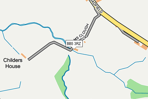 BB5 3RZ map - OS OpenMap – Local (Ordnance Survey) BB5 3RZ map - OS OpenMap – Local (Ordnance Survey)