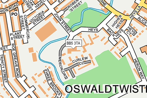 BB5 3TA map - OS OpenMap – Local (Ordnance Survey) BB5 3TA map - OS OpenMap – Local (Ordnance Survey)