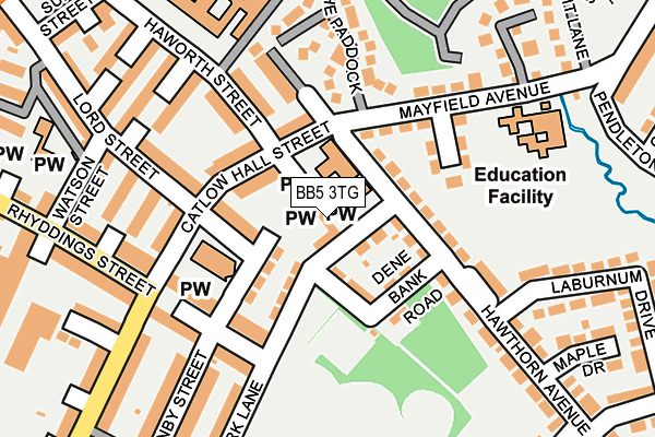 BB5 3TG map - OS OpenMap – Local (Ordnance Survey)