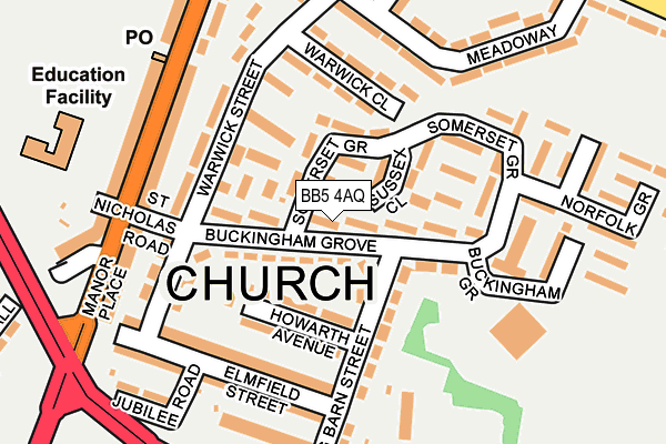 BB5 4AQ map - OS OpenMap – Local (Ordnance Survey) BB5 4AQ map - OS OpenMap – Local (Ordnance Survey)
