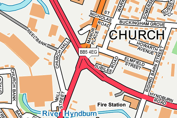BB5 4EG map - OS OpenMap – Local (Ordnance Survey)