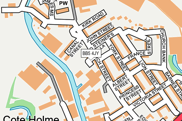 BB5 4JY map - OS OpenMap – Local (Ordnance Survey) BB5 4JY map - OS OpenMap – Local (Ordnance Survey)