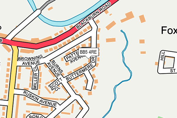 BB5 4RE map - OS OpenMap – Local (Ordnance Survey) BB5 4RE map - OS OpenMap – Local (Ordnance Survey)