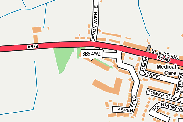 BB5 4WZ map - OS OpenMap – Local (Ordnance Survey) BB5 4WZ map - OS OpenMap – Local (Ordnance Survey)