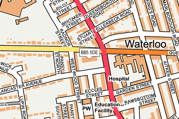 BB5 5DE map - OS OpenMap – Local (Ordnance Survey) BB5 5DE map - OS OpenMap – Local (Ordnance Survey)