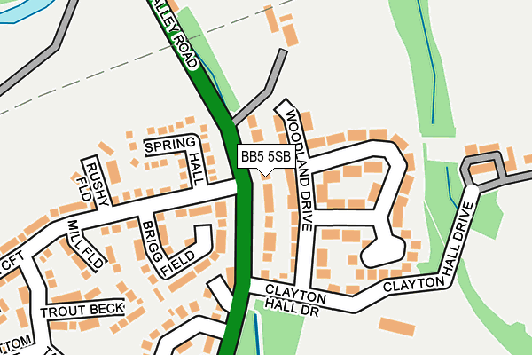 BB5 5SB map - OS OpenMap – Local (Ordnance Survey) BB5 5SB map - OS OpenMap – Local (Ordnance Survey)