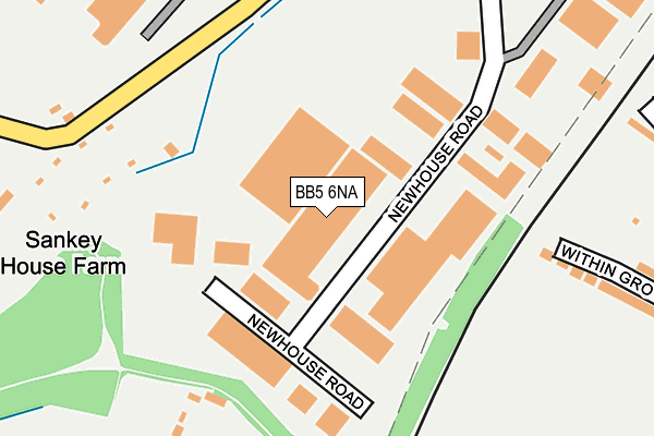 BB5 6NA map - OS OpenMap – Local (Ordnance Survey) BB5 6NA map - OS OpenMap – Local (Ordnance Survey)