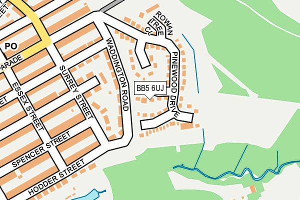 BB5 6UJ map - OS OpenMap – Local (Ordnance Survey) BB5 6UJ map - OS OpenMap – Local (Ordnance Survey)