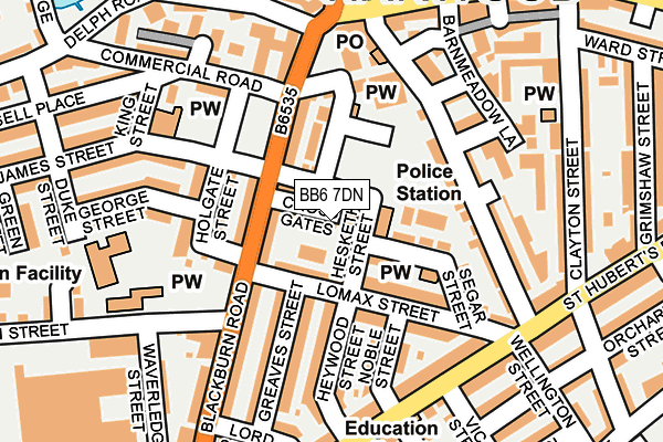 BB6 7DN map - OS OpenMap – Local (Ordnance Survey) BB6 7DN map - OS OpenMap – Local (Ordnance Survey)