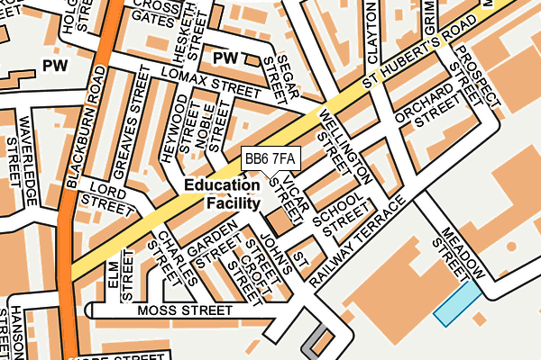 BB6 7FA map - OS OpenMap – Local (Ordnance Survey) BB6 7FA map - OS OpenMap – Local (Ordnance Survey)