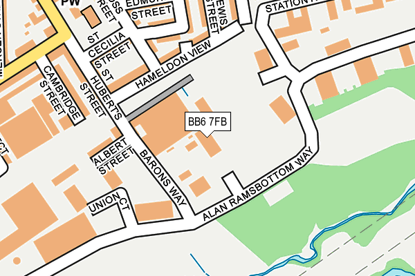 BB6 7FB map - OS OpenMap – Local (Ordnance Survey) BB6 7FB map - OS OpenMap – Local (Ordnance Survey)
