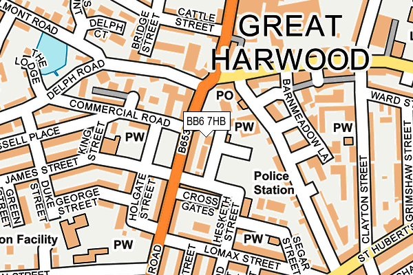 BB6 7HB map - OS OpenMap – Local (Ordnance Survey) BB6 7HB map - OS OpenMap – Local (Ordnance Survey)