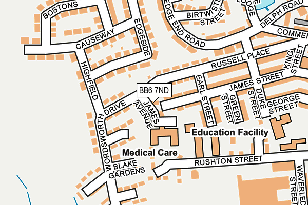 BB6 7ND map - OS OpenMap – Local (Ordnance Survey) BB6 7ND map - OS OpenMap – Local (Ordnance Survey)