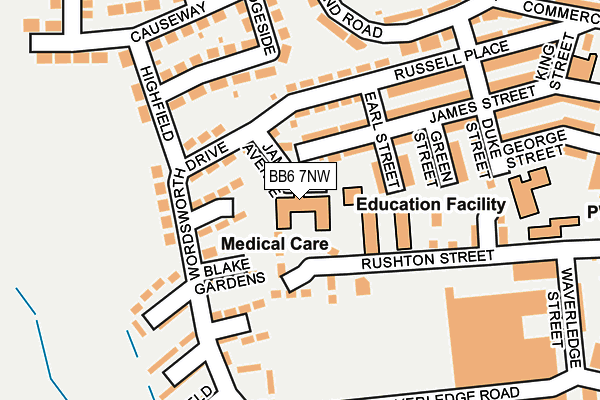 BB6 7NW map - OS OpenMap – Local (Ordnance Survey) BB6 7NW map - OS OpenMap – Local (Ordnance Survey)