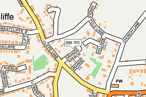 BB6 7PD map - OS OpenMap – Local (Ordnance Survey) BB6 7PD map - OS OpenMap – Local (Ordnance Survey)