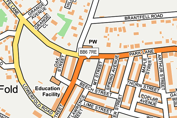 BB6 7RE map - OS OpenMap – Local (Ordnance Survey) BB6 7RE map - OS OpenMap – Local (Ordnance Survey)