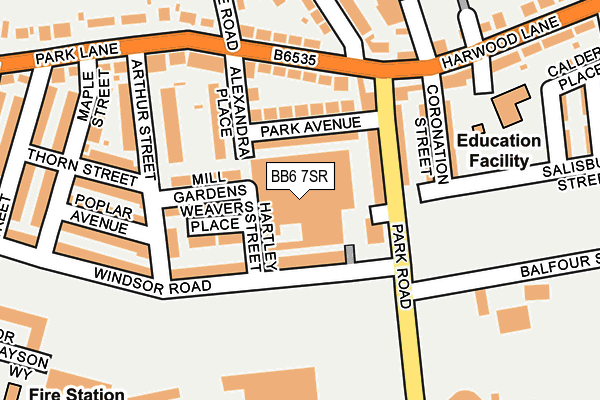 BB6 7SR map - OS OpenMap – Local (Ordnance Survey) BB6 7SR map - OS OpenMap – Local (Ordnance Survey)