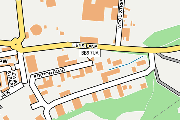 BB6 7UA map - OS OpenMap – Local (Ordnance Survey) BB6 7UA map - OS OpenMap – Local (Ordnance Survey)