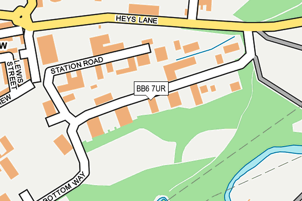 BB6 7UR map - OS OpenMap – Local (Ordnance Survey) BB6 7UR map - OS OpenMap – Local (Ordnance Survey)