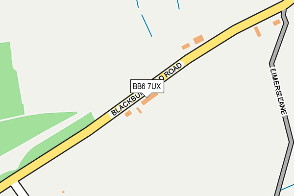 BB6 7UX map - OS OpenMap – Local (Ordnance Survey) BB6 7UX map - OS OpenMap – Local (Ordnance Survey)