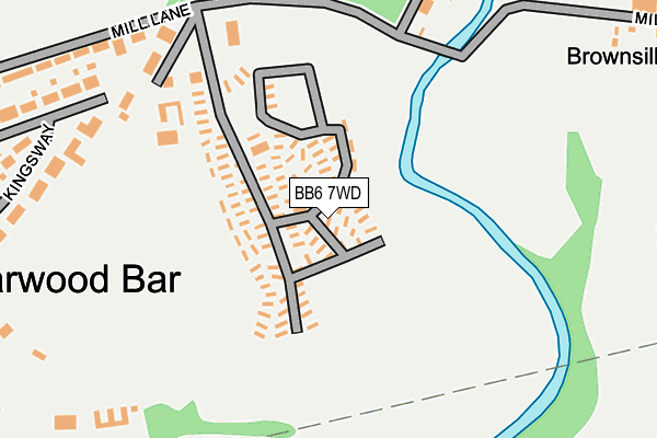 BB6 7WD map - OS OpenMap – Local (Ordnance Survey) BB6 7WD map - OS OpenMap – Local (Ordnance Survey)