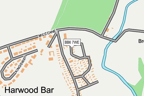 BB6 7WE map - OS OpenMap – Local (Ordnance Survey) BB6 7WE map - OS OpenMap – Local (Ordnance Survey)