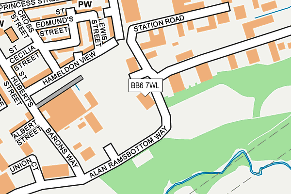 BB6 7WL map - OS OpenMap – Local (Ordnance Survey) BB6 7WL map - OS OpenMap – Local (Ordnance Survey)