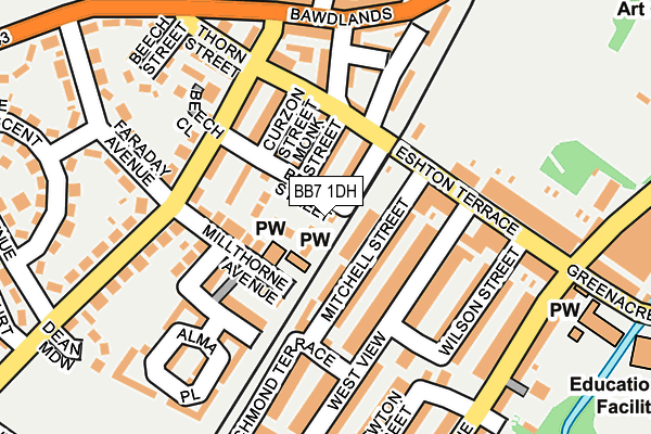 BB7 1DH map - OS OpenMap – Local (Ordnance Survey) BB7 1DH map - OS OpenMap – Local (Ordnance Survey)
