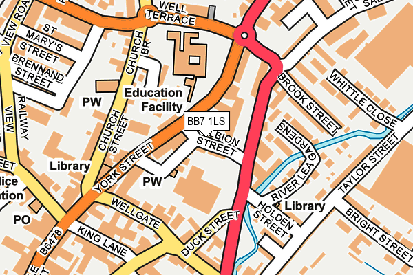 BB7 1LS map - OS OpenMap – Local (Ordnance Survey) BB7 1LS map - OS OpenMap – Local (Ordnance Survey)