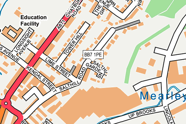 BB7 1PE map - OS OpenMap – Local (Ordnance Survey) BB7 1PE map - OS OpenMap – Local (Ordnance Survey)