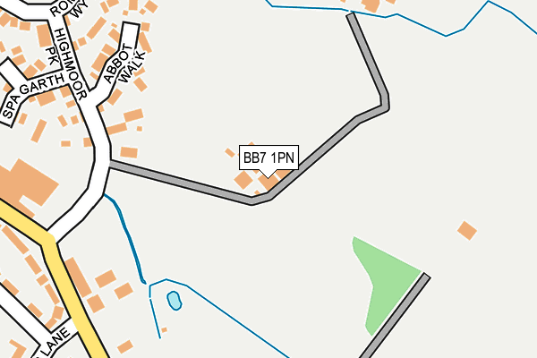 BB7 1PN map - OS OpenMap – Local (Ordnance Survey) BB7 1PN map - OS OpenMap – Local (Ordnance Survey)