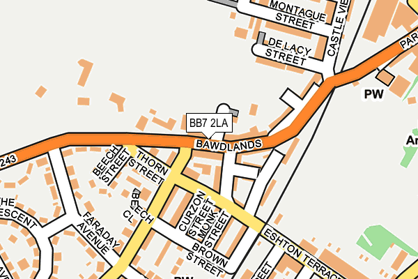 BB7 2LA map - OS OpenMap – Local (Ordnance Survey) BB7 2LA map - OS OpenMap – Local (Ordnance Survey)