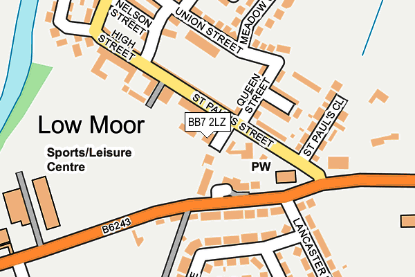 BB7 2LZ map - OS OpenMap – Local (Ordnance Survey) BB7 2LZ map - OS OpenMap – Local (Ordnance Survey)
