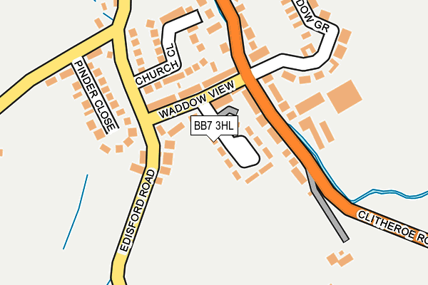 BB7 3HL map - OS OpenMap – Local (Ordnance Survey) BB7 3HL map - OS OpenMap – Local (Ordnance Survey)