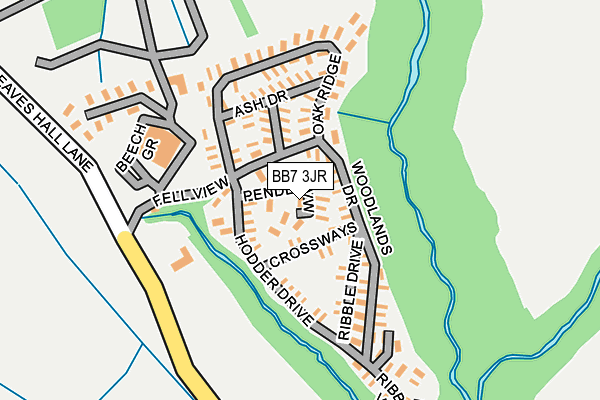 BB7 3JR map - OS OpenMap – Local (Ordnance Survey) BB7 3JR map - OS OpenMap – Local (Ordnance Survey)