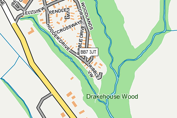 BB7 3JT map - OS OpenMap – Local (Ordnance Survey)
